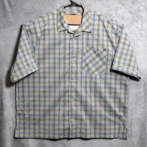 Blackhawk Warrior Wear 1700 Shirt Mens 3XL Beige Blue Plaid Tactical Pocket